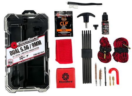 KleenBore KDS556/9 Dual System Cleaning Kit 5.56/22/223 Rod & Pull-Through