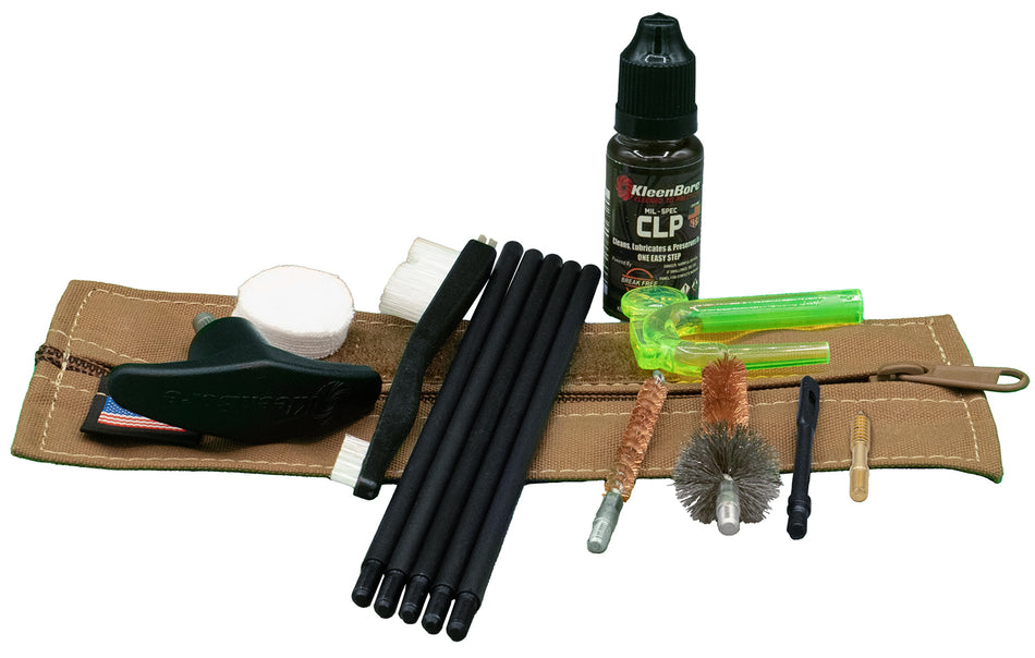KleenBore KBMLE5.56 Compact Military/LE Tactical Rifle Cleaning Kit 5.56mm