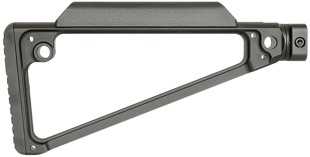 Midwest Industries MITRIF Triangle Fixed Stock Black 6061 Aluminum with QD Sling Attachments