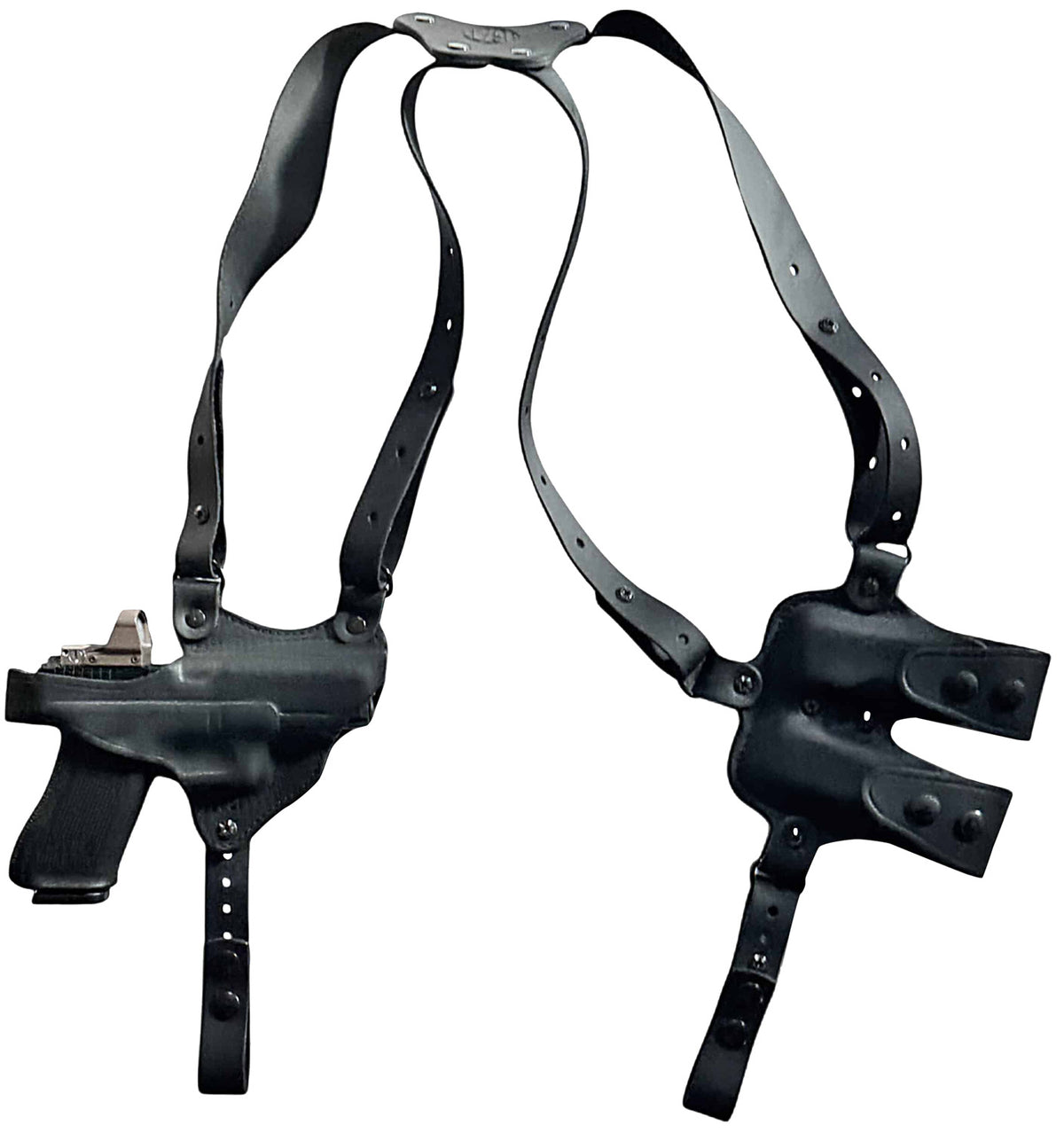 1791 Gunleather Optic Ready Shoulder Holster Horizontal Black Fits Sig P320 Right Hand