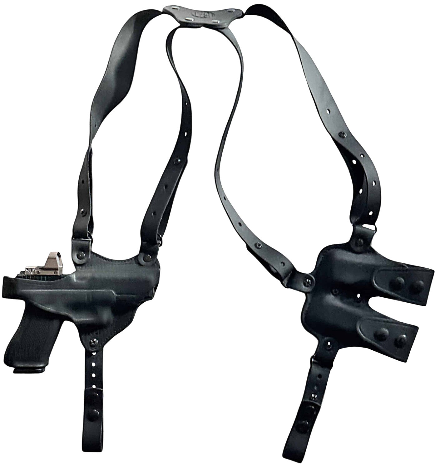1791 Gunleather Optic Ready Shoulder Holster Horizontal Black Fits Sig P320 Right Hand