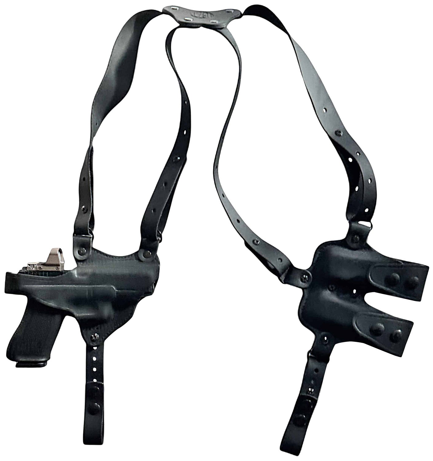 1791 Gunleather Optic Ready Shoulder Holster Horizontal Black Fits 1911 Right Hand