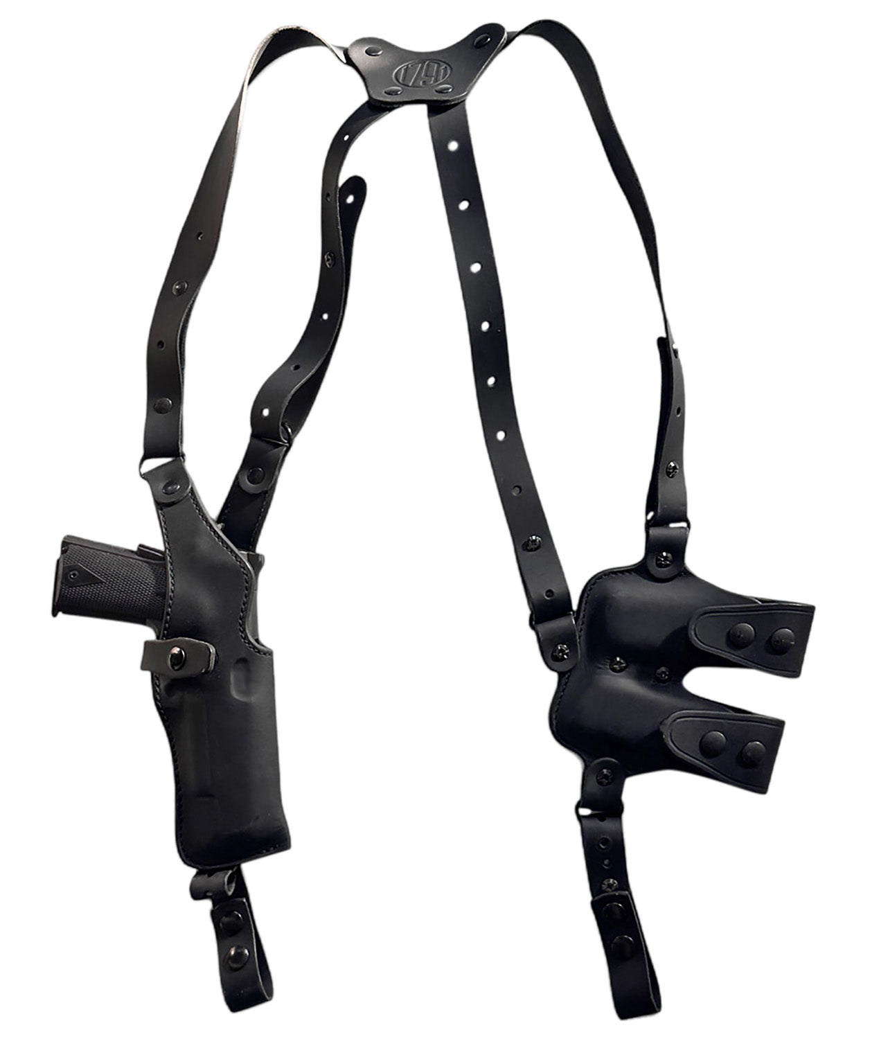 1791 Gunleather Optic Ready Shoulder Holster Vertical Black Fits Sig P320 Right Hand