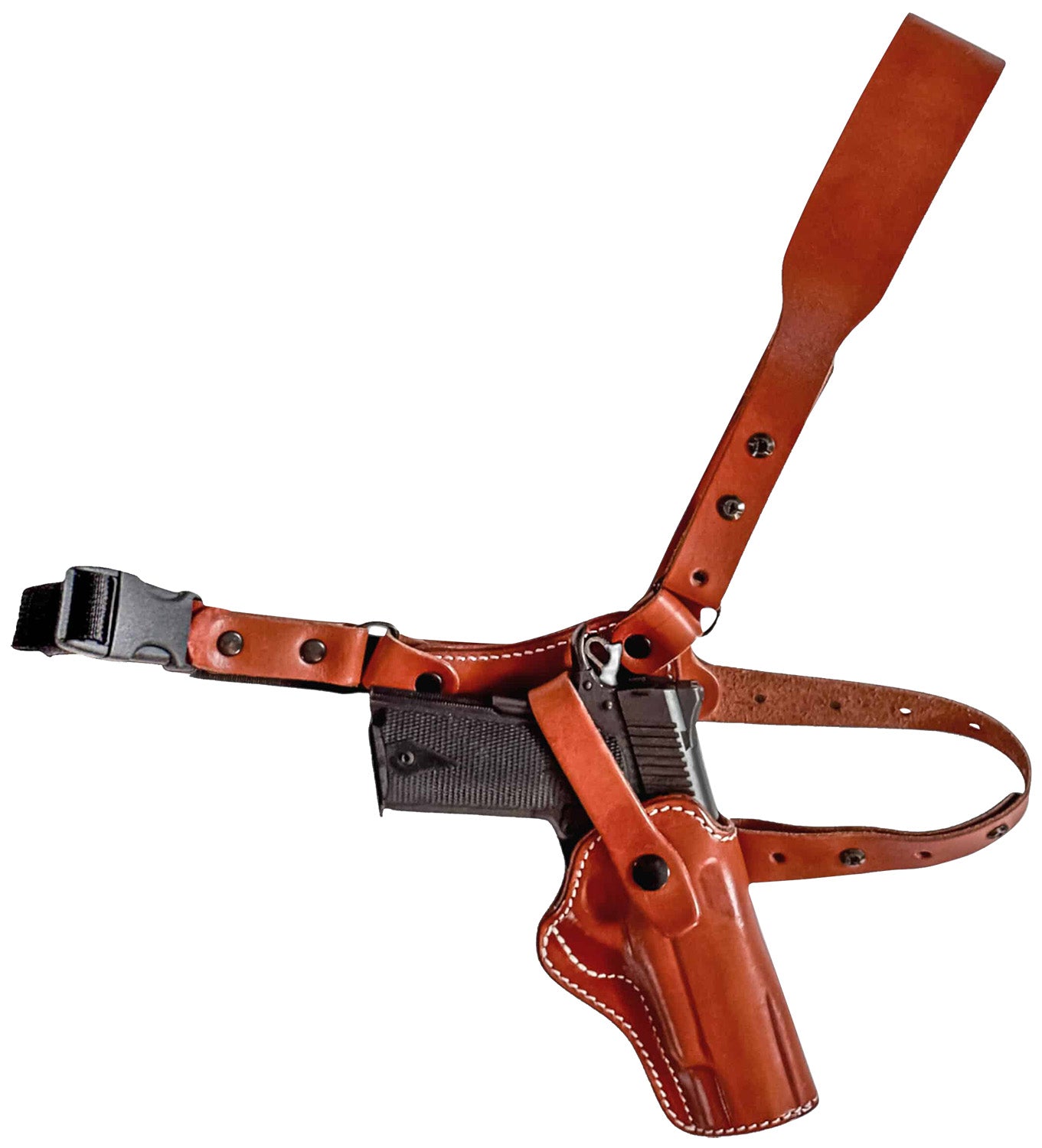 1791 Gunleather PFC1CBRR Chest Holster Brown Fits 1911 Right Hand