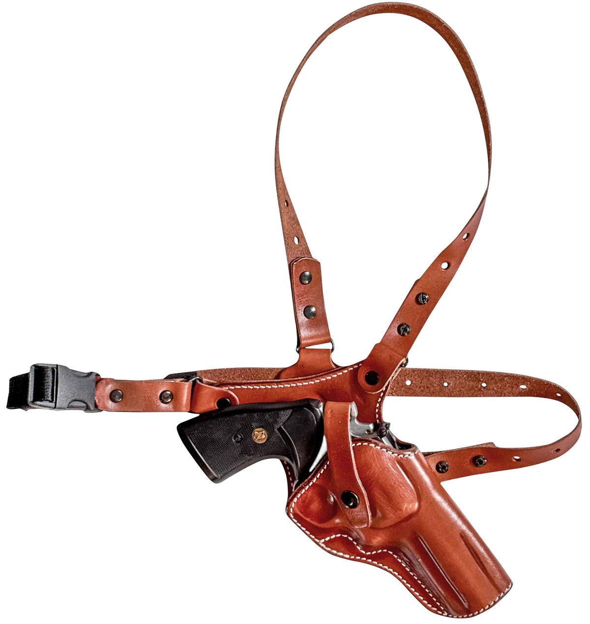 1791 Gunleather PFCRV5CBRR Pathfinder Chest Holster Classic Brown Right Hand Fits S&W 29 / Ruger Super Redhawk