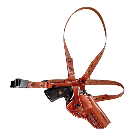 1791 Gunleather PFCRV2BRWR Pathfinder Chest Holster Brown Steerhide RH Fits S&W 686 4" Ruger GP100