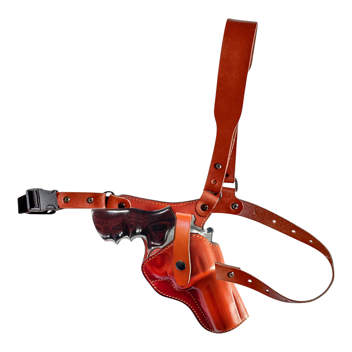 1791 Gunleather PFCRV5BRWR Pathfinder Chest Holster Brown Steerhide RH Fits S&W Model 29 Ruger Super Redhawk