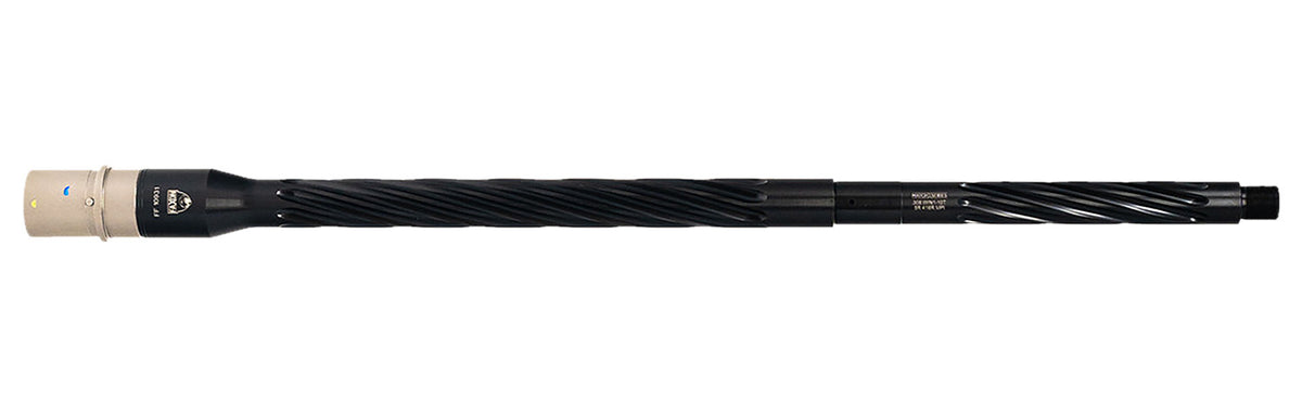 Faxon Firearms Match 308 Win 20" Spiral Fluted Black Nitride 416-R Stainless Barrel