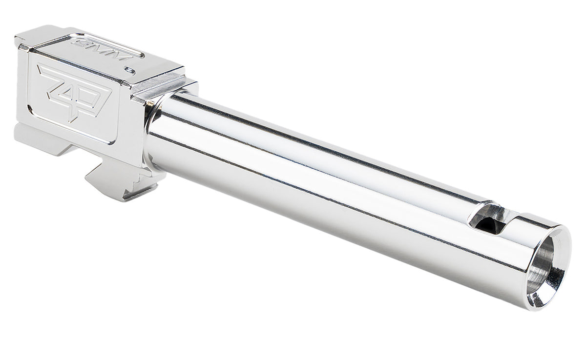 Zaffiri Precision ZP.17BCPSS Glock 17 Gen 1-4 Slide with Blowhole Compensator Silver 416R Stainless Steel