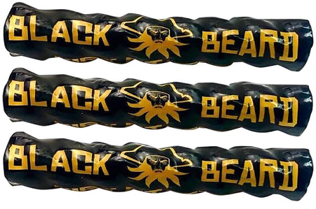 Black Beard Fire Starters 3PACK Fire Rope Black Wax-Infused Braided Cotton 3 Pack