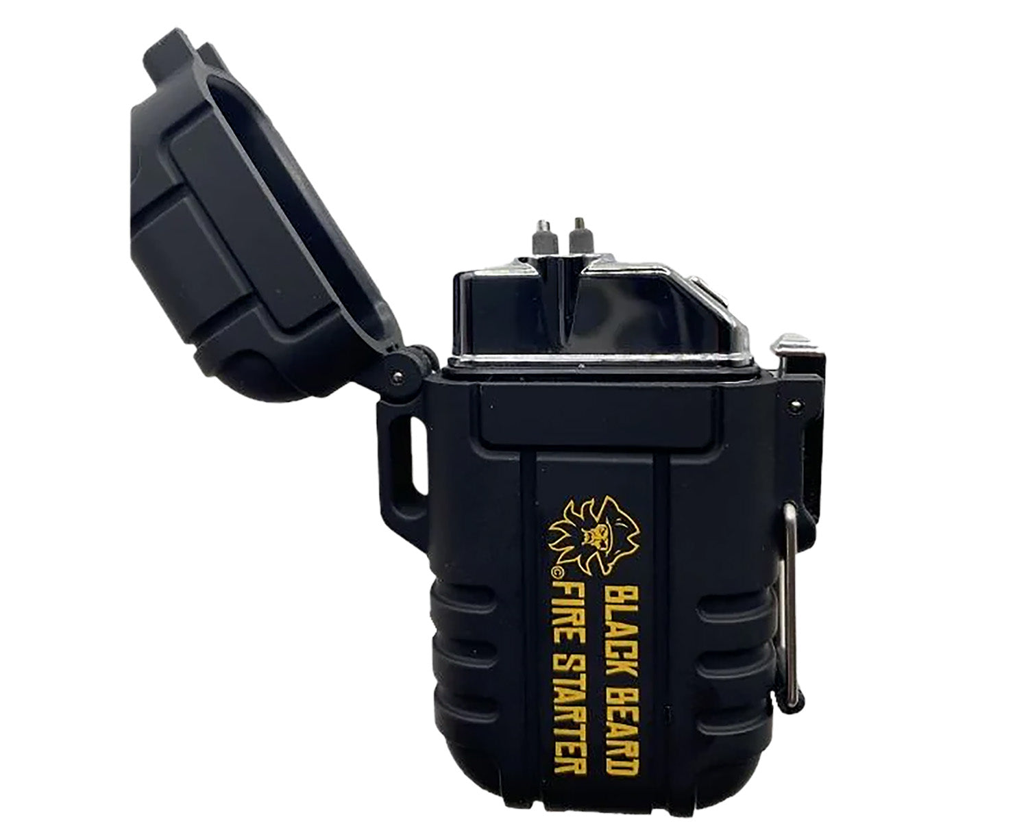 Black Beard Fire Starters ARC Plasma Arc Lighter Black Rechargeable 300+ Ignites Includes USB Cord