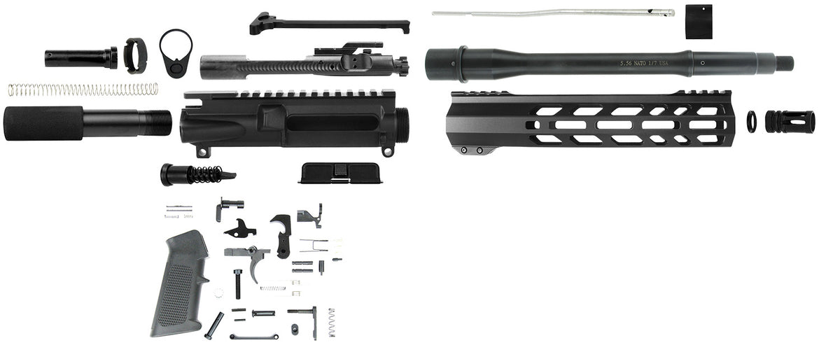 TacFire SSPK556LPK10 AR Pistol Parts Kit 5.56x45mm NATO Black Steel