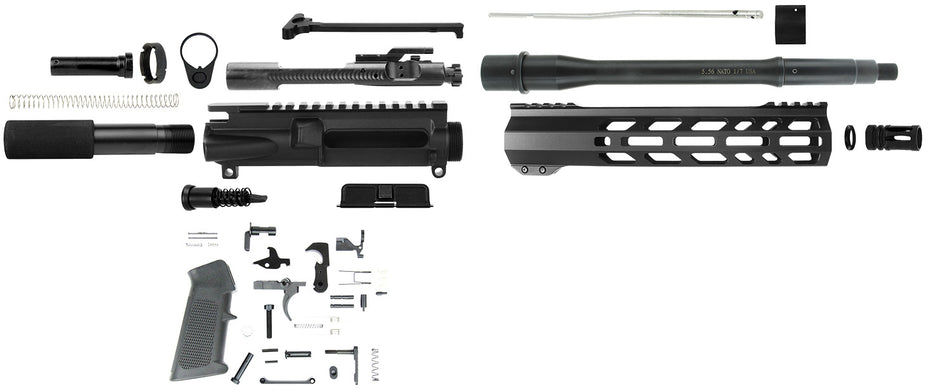 TacFire SSPK556LPK10 AR Pistol Parts Kit 5.56x45mm NATO Black Steel