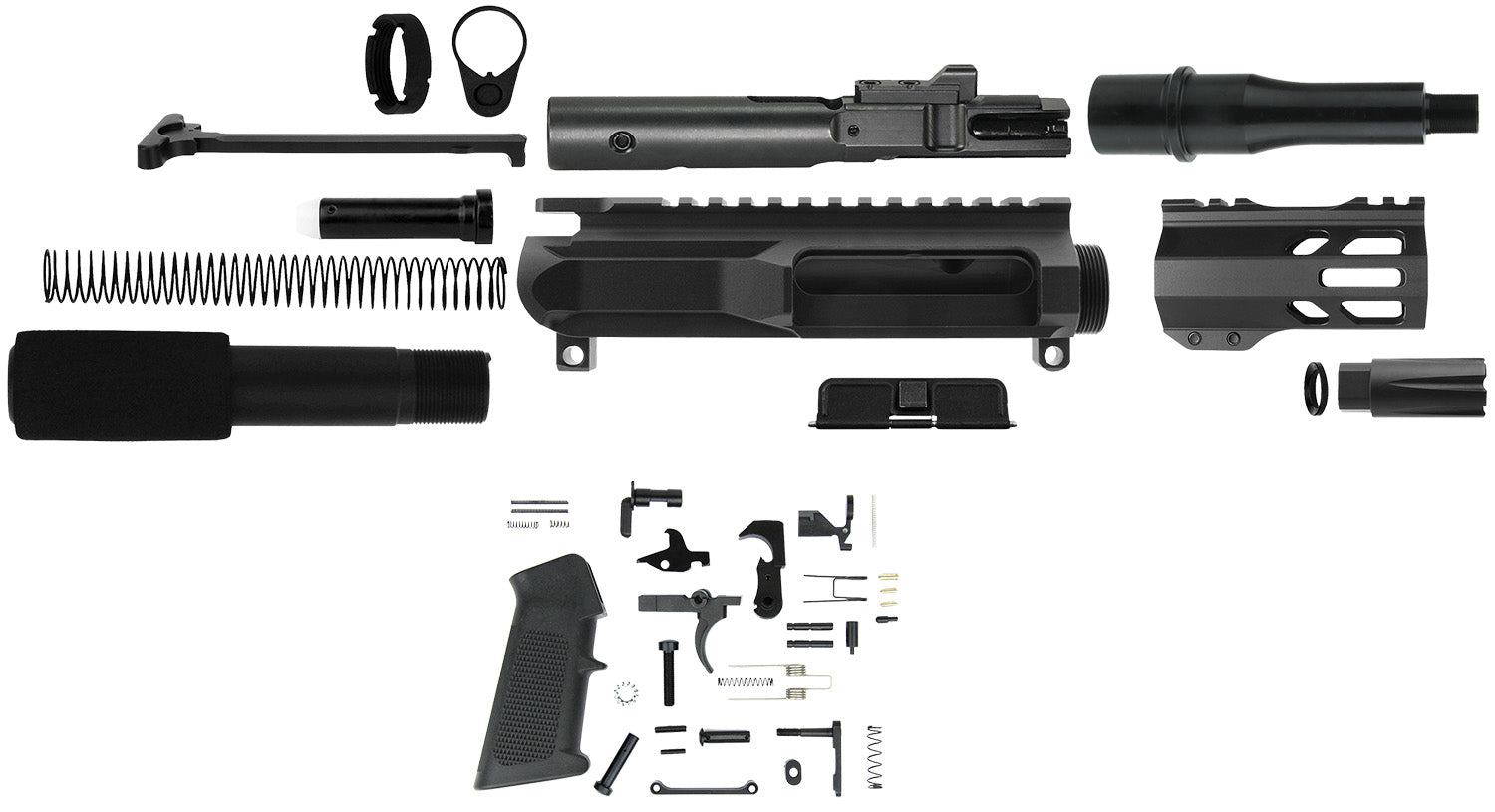 TacFire SSPK45ACPLPK4 AR Pistol Parts Kit .45 ACP Black Steel 4"