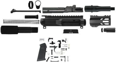 TacFire SSPK45ACPLPK4 AR Pistol Parts Kit .45 ACP Black Steel 4"