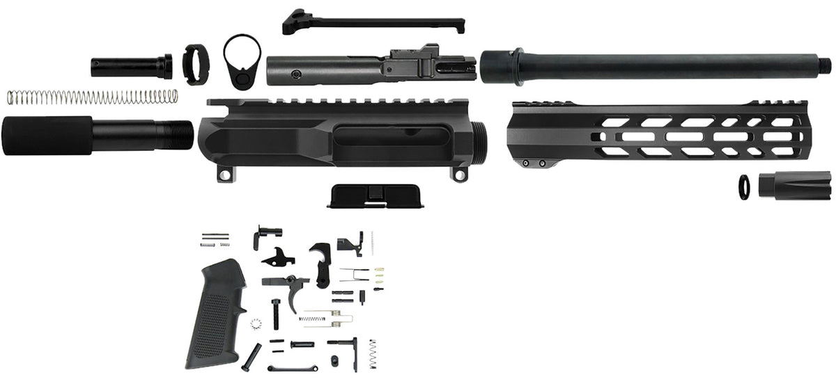 TacFire PK45ACPLPK10 AR Pistol Build Kit .45 ACP 10" Barrel Black Steel