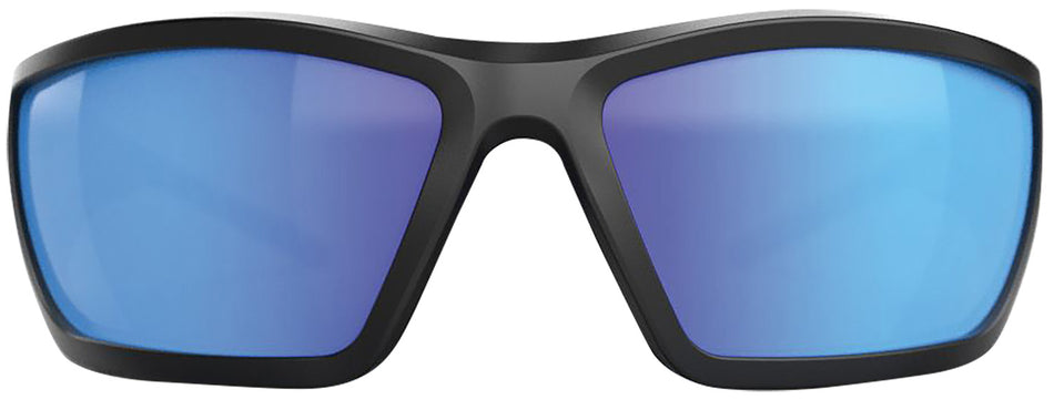 Glock Blue Line Tactical Shooting Glasses - Blue Mirror Lens, Black Frame