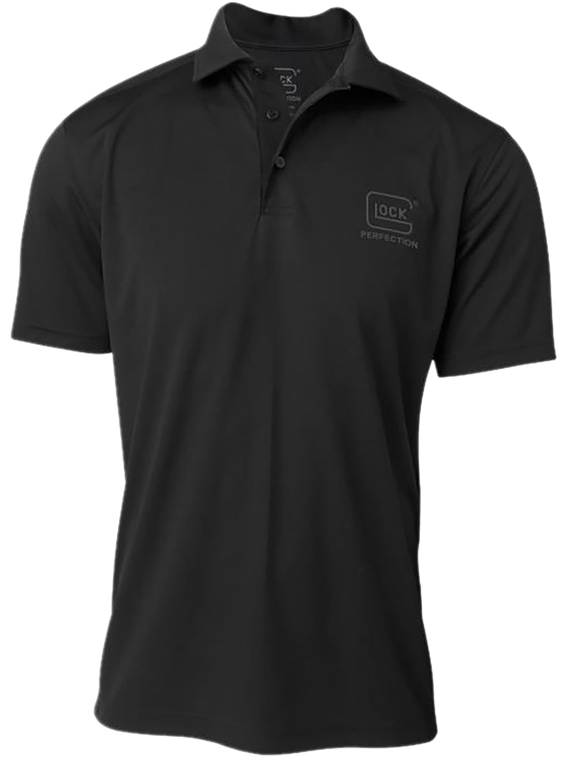 Glock Perfection Polo Black Polyester Mesh Short Sleeve Small