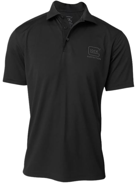 Glock Perfection Polo Black Polyester Mesh Short Sleeve Small
