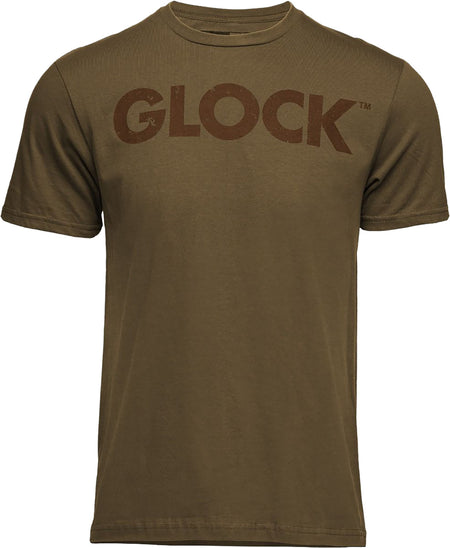 Glock Caliber Tee Coyote Tan Ringspun Cotton Short Sleeve Medium