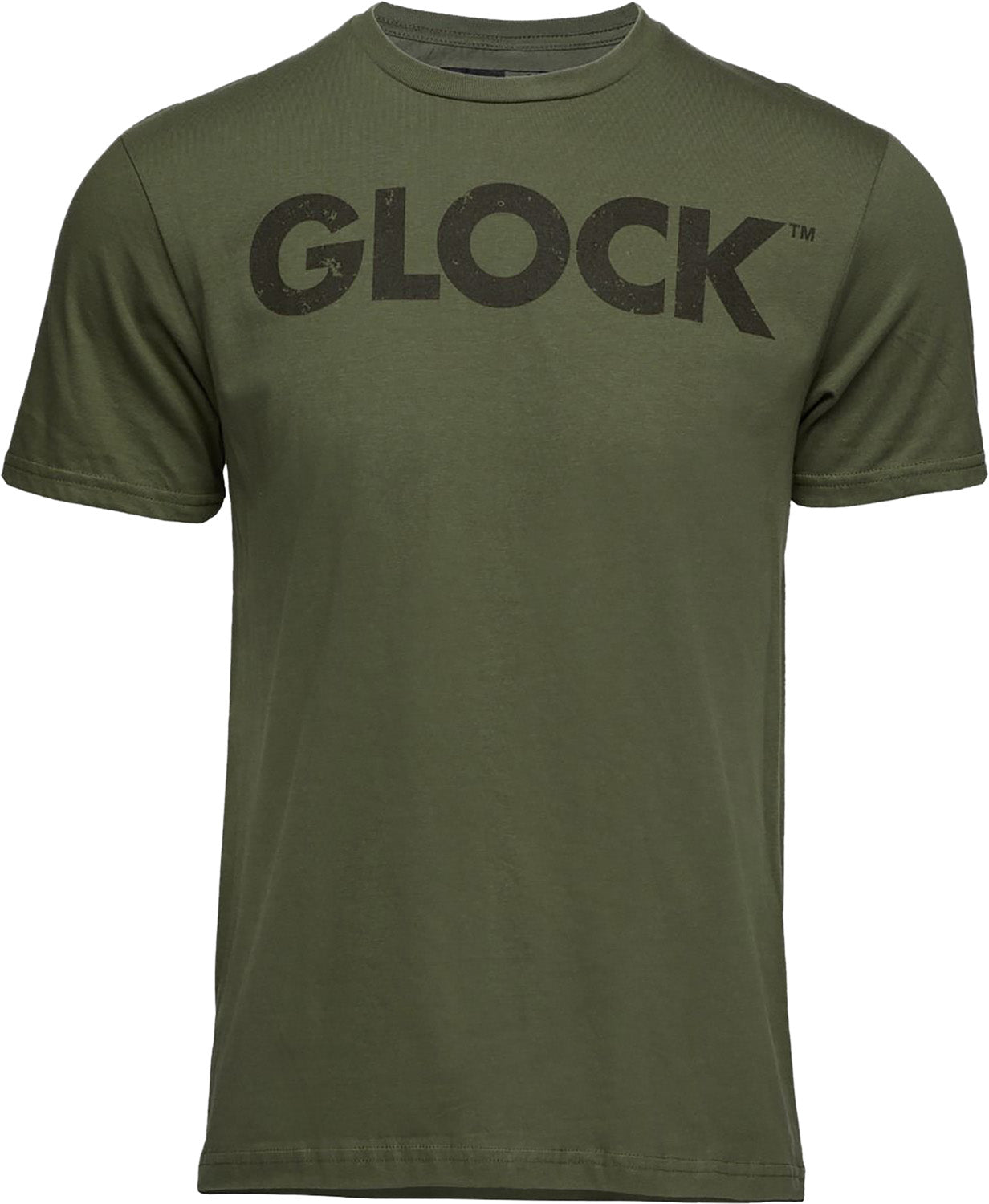 Glock Caliber Military Green Ringspun Cotton Short Sleeve T-Shirt Large