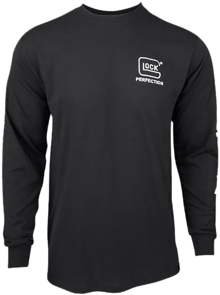 Glock Perfection Black Pre-Shrunk Cotton Long Sleeve T-Shirt Small