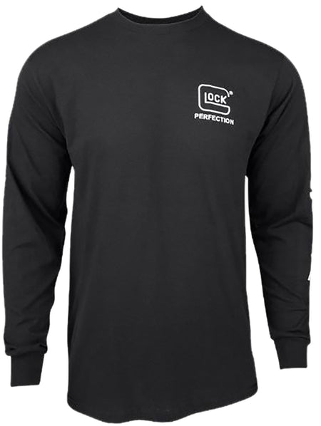 Glock Perfection Black Pre-Shrunk Cotton Long Sleeve T-Shirt Large