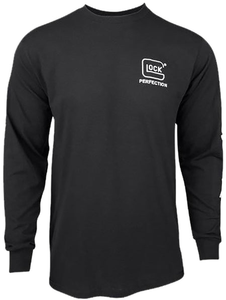 Glock Perfection Black Pre-Shrunk Cotton Long Sleeve T-Shirt 2XL