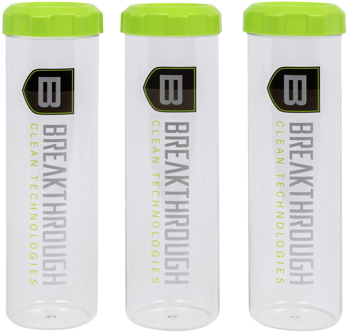 Breakthrough Clean BTSCT3PK Suppressor Cleaning Tubes Clear/Green 3-Pack