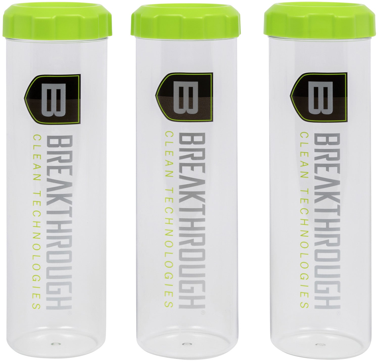 Breakthrough Clean BTSCT3PK Suppressor Cleaning Tubes Clear/Green 3-Pack