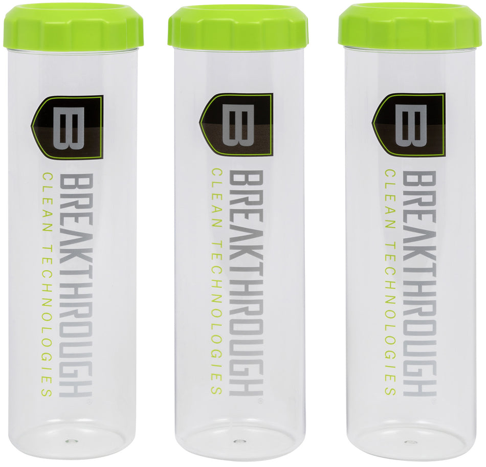 Breakthrough Clean BTSCT3PK Suppressor Cleaning Tubes Clear/Green 3-Pack