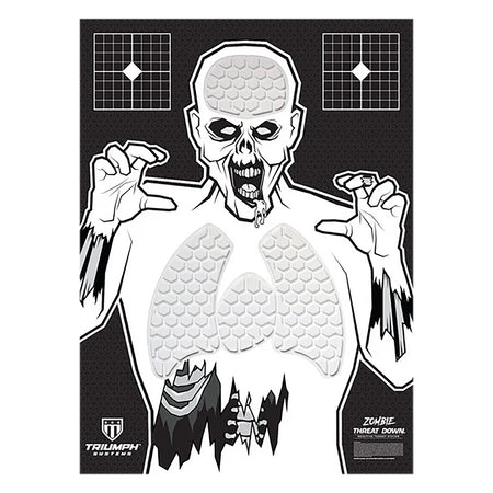 Triumph Systems Threat Down Reactive Splatter Zombie Hanging Paper Target 30"H x 22"W