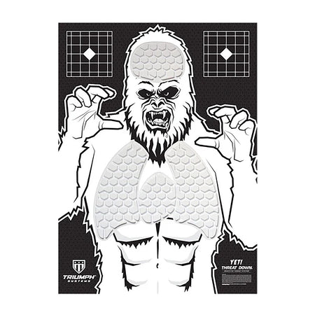 Triumph Systems Threat Down Reactive Splatter Yeti Hanging Paper Target 30"H x 22"W