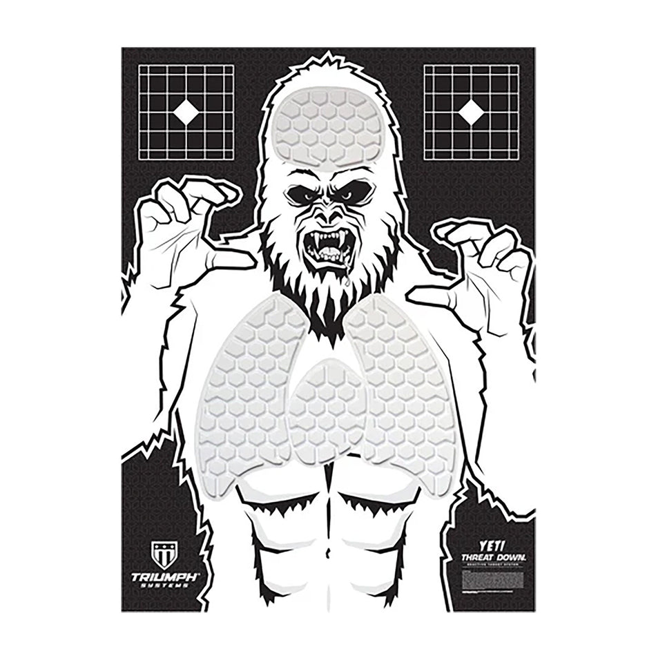 Triumph Systems Threat Down Reactive Splatter Yeti Hanging Paper Target 30"H x 22"W