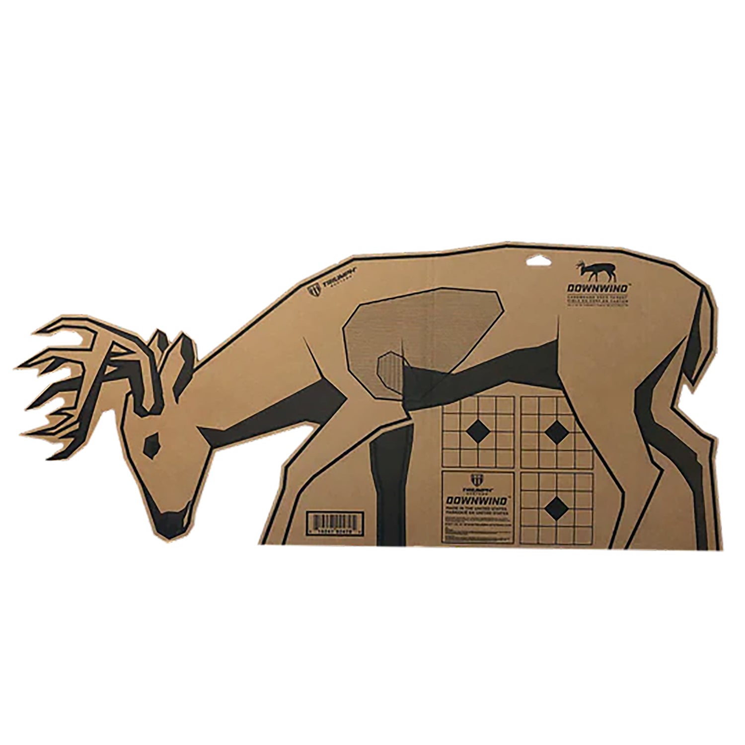 Triumph Systems Downwind Deer Standing Cardboard Shooting Target 40"W x 17.50"H (020020000)