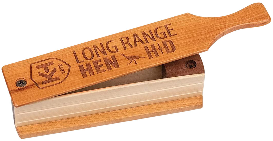 Knight & Hale KHT0207 HD Long Range Hen Box Turkey Call Double-Sided Cherry/Walnut