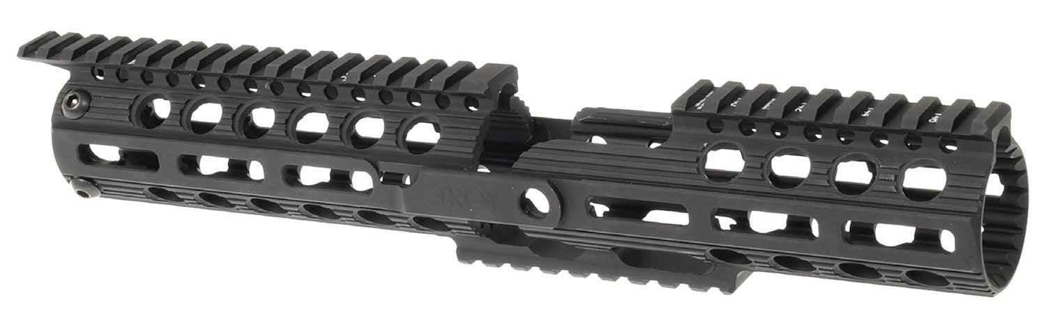 Troy Industries SRAIDLTCKBT00 Delta Handguard Carbine Length 12" Black for AR-15