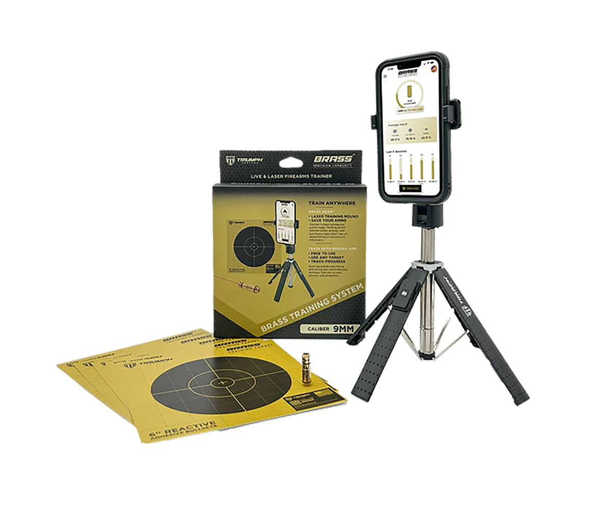 Triumph Systems Brass Beam Training System 9mm Laser with Targets and Phone Stand