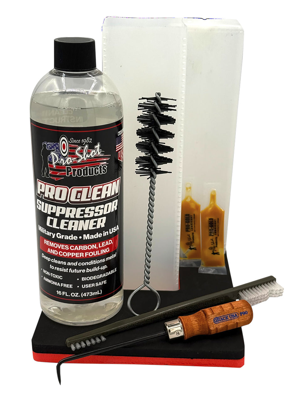Pro-Shot SPRCLNGKIT Pro Clean Suppressor Cleaning Kit with 16oz Cleaner and Soak Tube