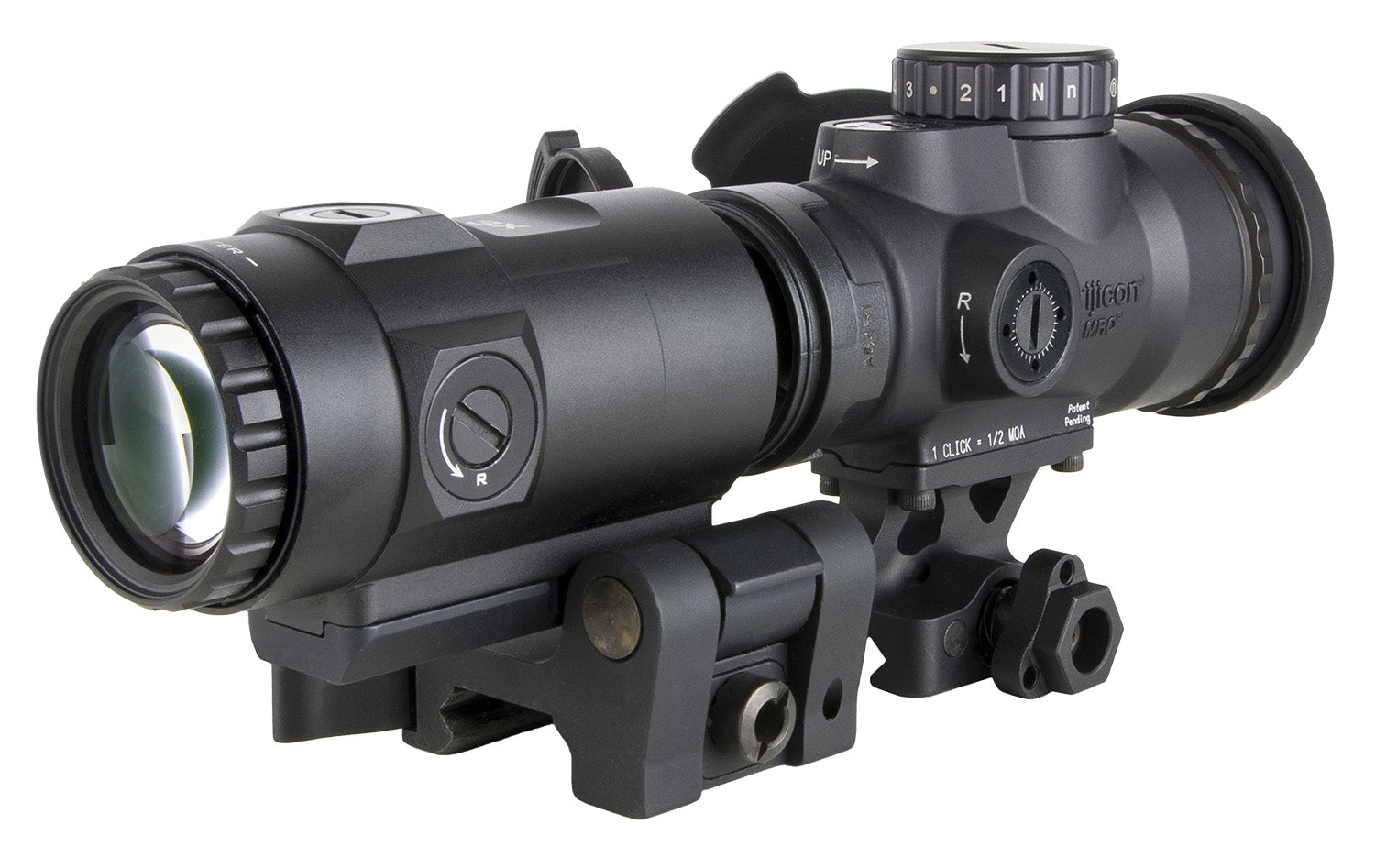 Trijicon 2200111 MRO HD Patrol Combo 1x25mm 68 MOA/2 MOA Green Dot with 3x Magnifier