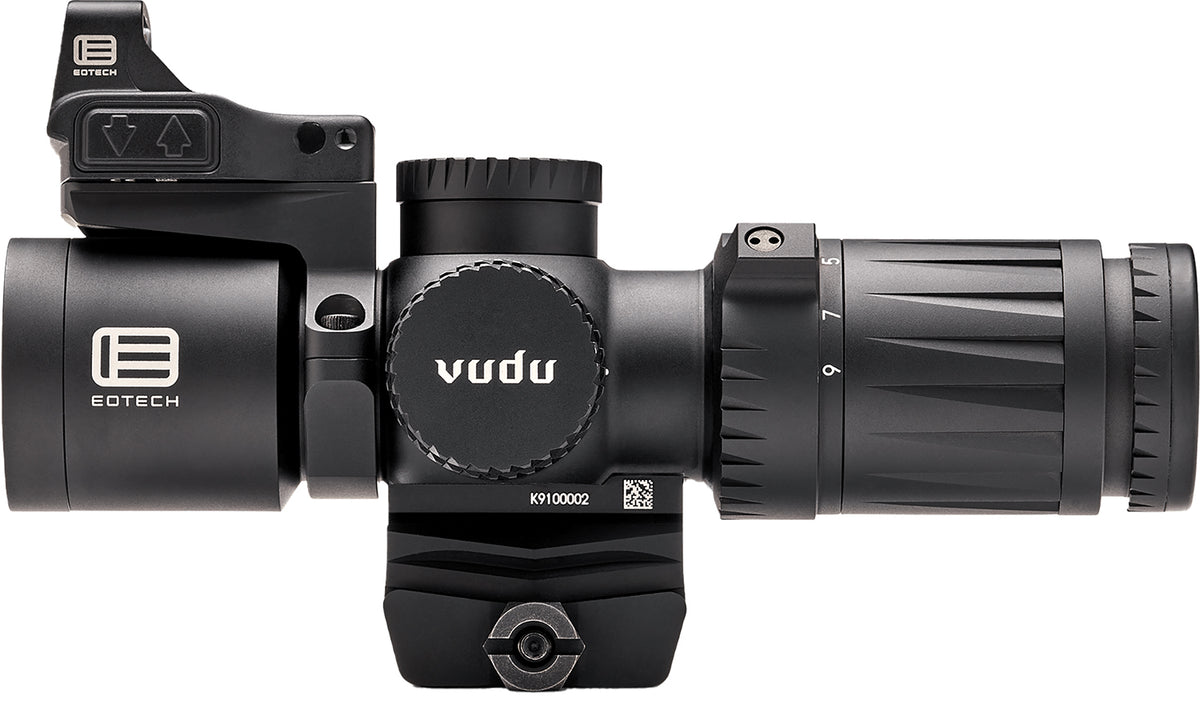Eotech VDU3-9PKG1 Vudu Kit Matte Black 3-9x32mm Illuminated HC1 MOA Reticle with EFLX and Ring Mount