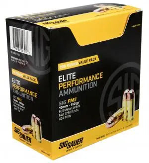 Sig Sauer E10MM FMJ Training,Target 10mm Auto 180 gr FMJ ammo
