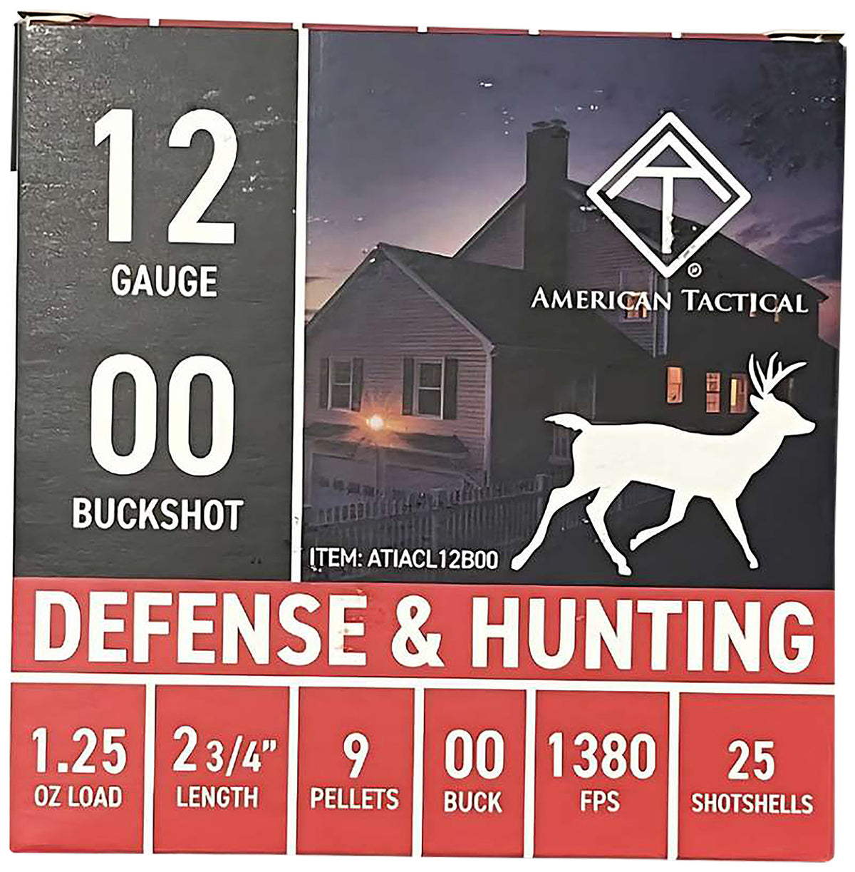 ATI  12 Gauge 2.75 in / 2.75 in 00 Buck 1-1/4 oz