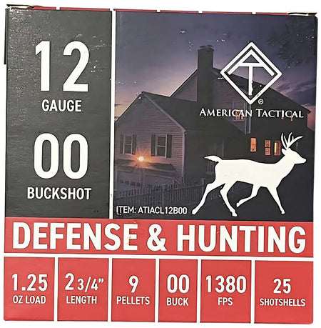ATI  12 Gauge 2.75 in / 2.75 in 00 Buck 1-1/4 oz