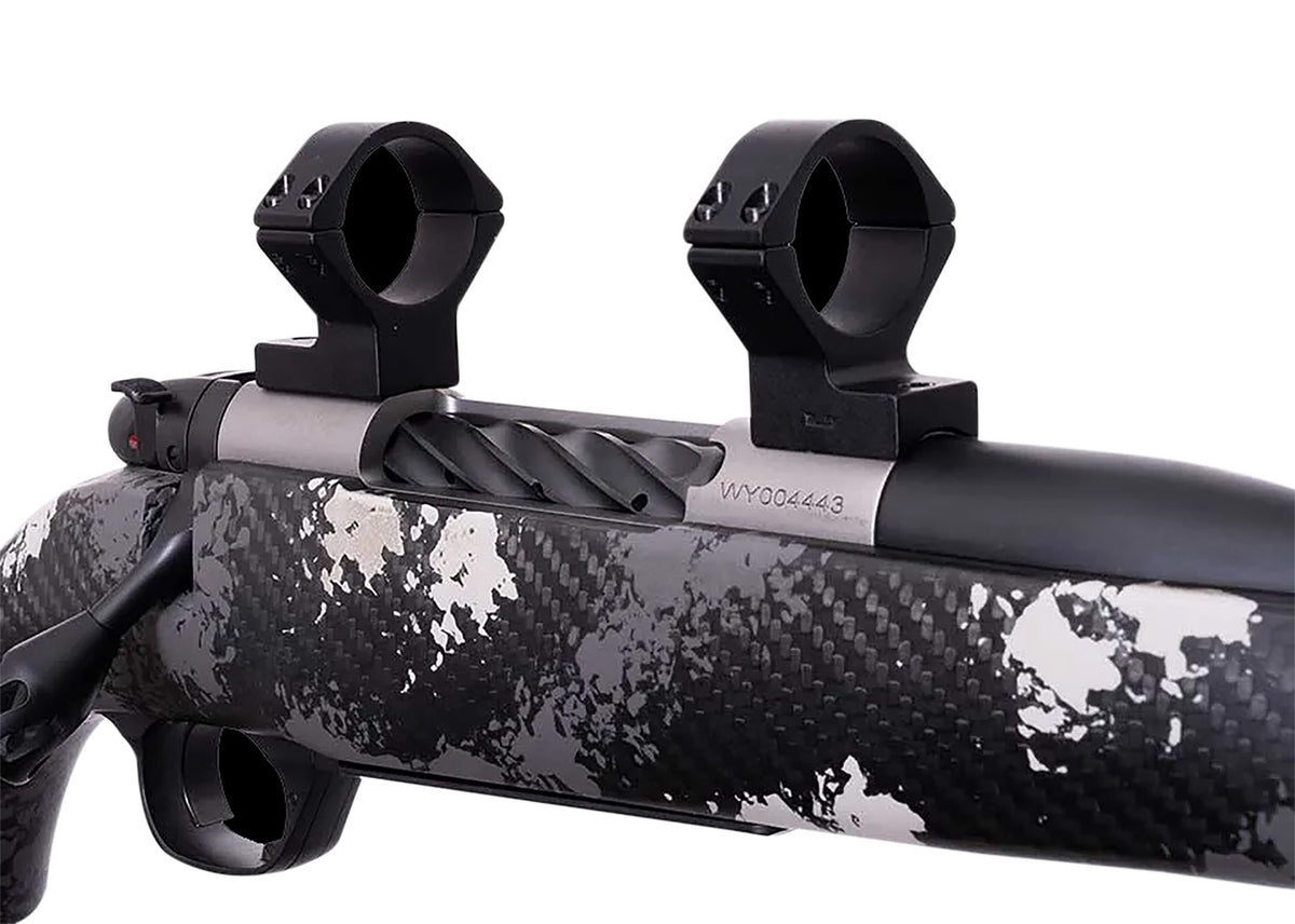 Weatherby W740705 Scope Mount/Ring Combo Matte Black Alloy 30mm Tube Medium Rings for Mark V Magnum 9-Lug Action