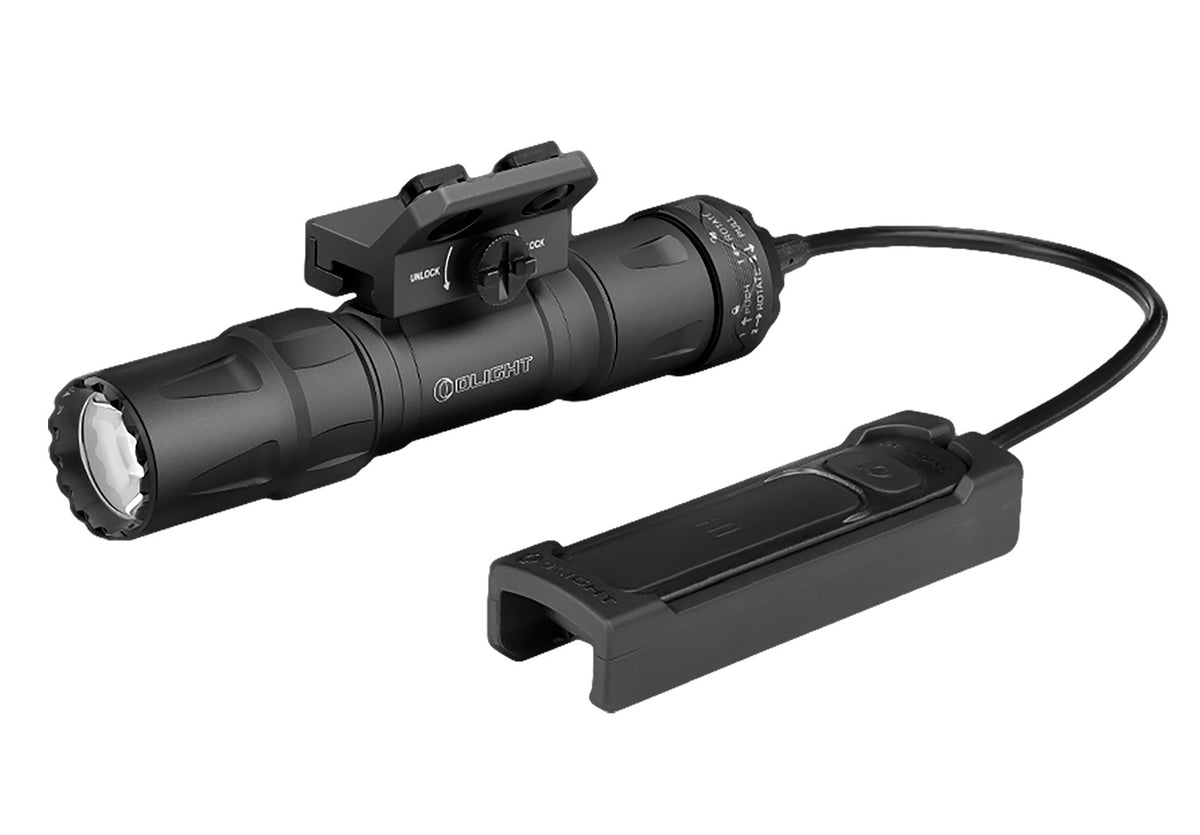 Olight Odin S M-Lok Rail Mount Matte Black 1,500 Lumens Tactical Flashlight 250 Meter Beam