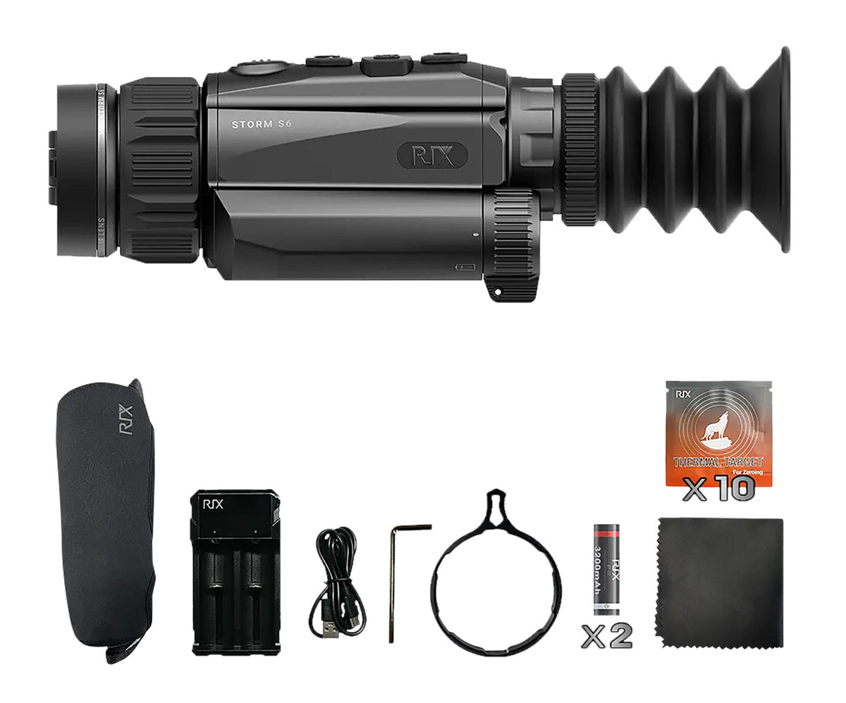 Rix Optics RIXSTORMS6 Storm S6 Thermal Rifle Scope Black 3.5x35mm 640x480 12 Microns 50Hz