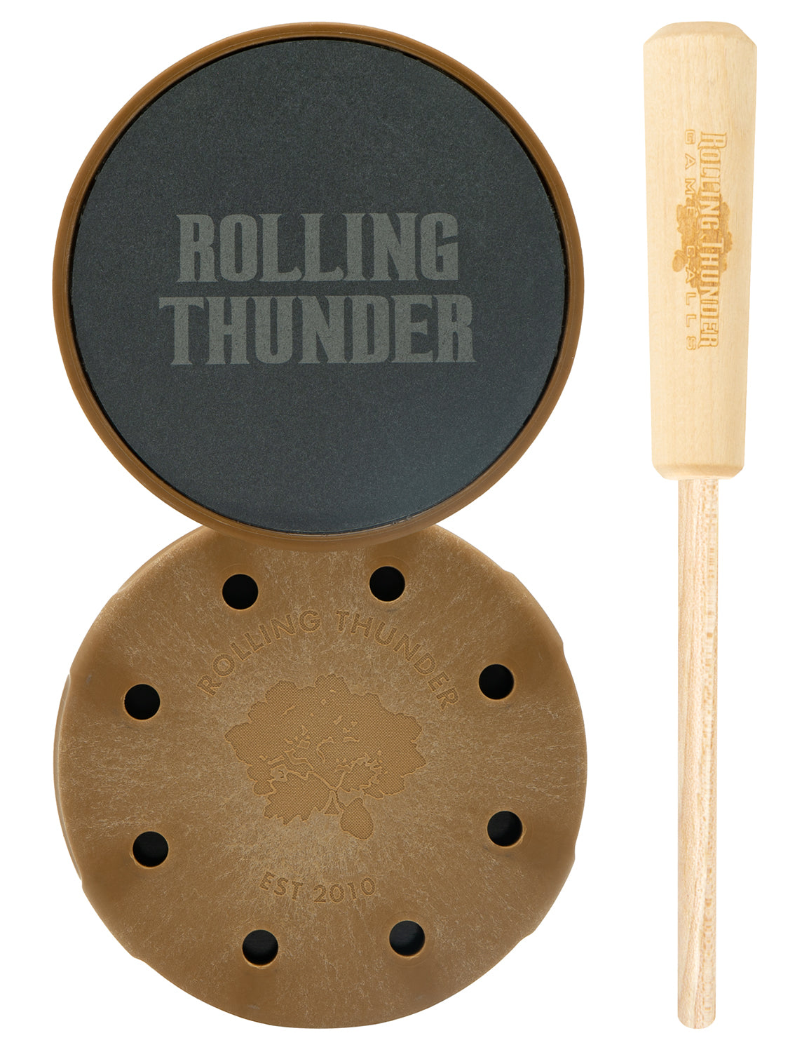 Rolling Thunder TCP-TDS Thunderdome Hickory/Slate Turkey Pot Call with Strikers