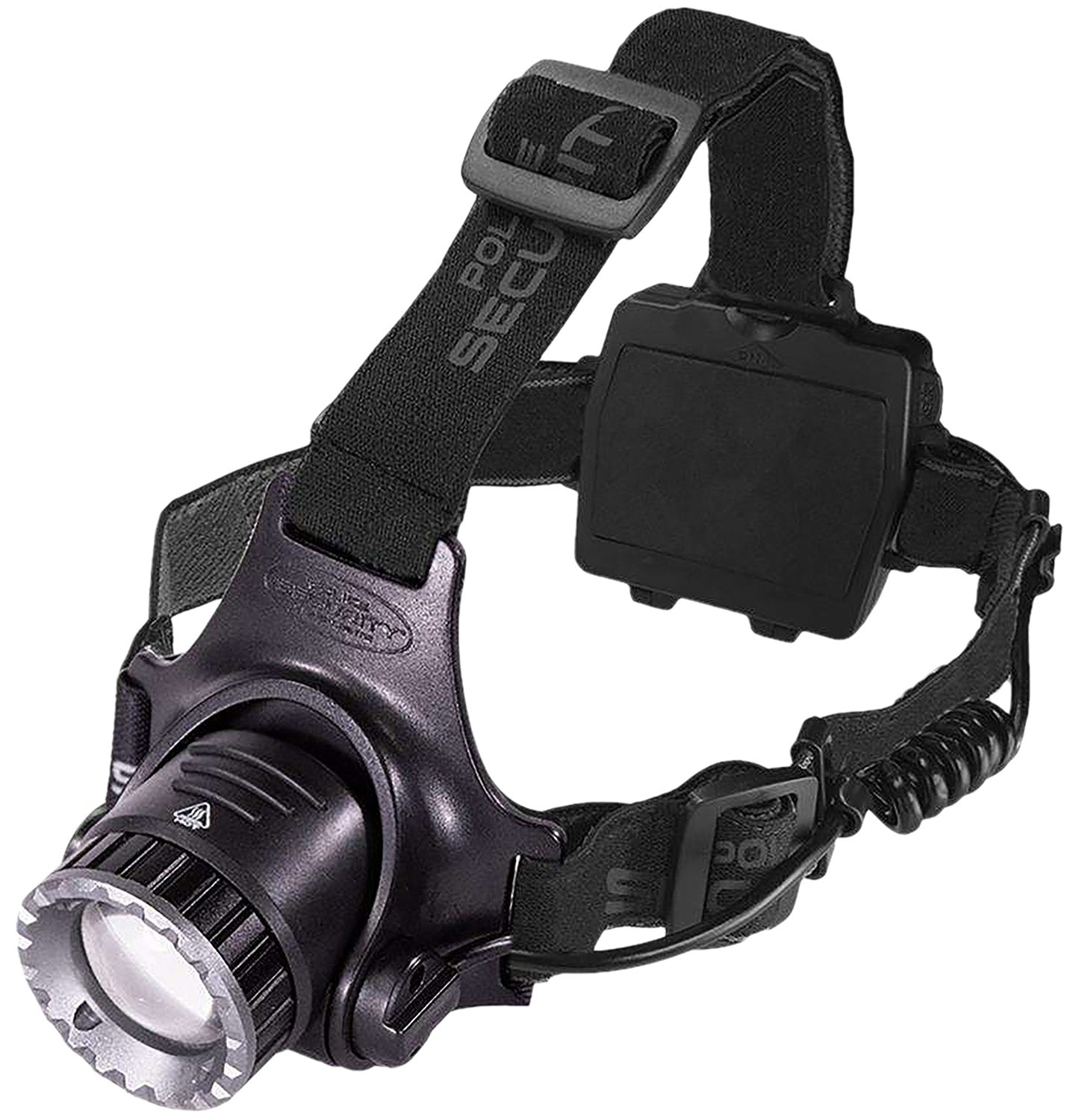 Police Security Long Throw Headlamp Black Aluminum 470 Lumens Rechargeable LED 500m Beam