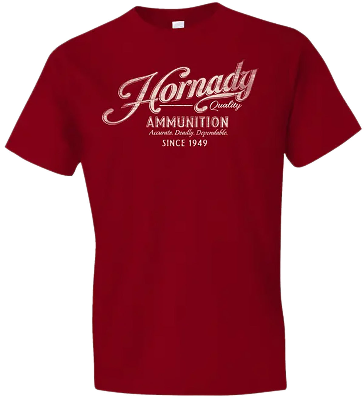 Hornady Gear 31875 Vintage Script Red Cotton Semi-Fitted T-Shirt 2XL